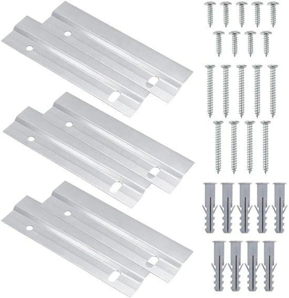 Lot de 6 clips de fixation miroir à ressort kit complet montage mural