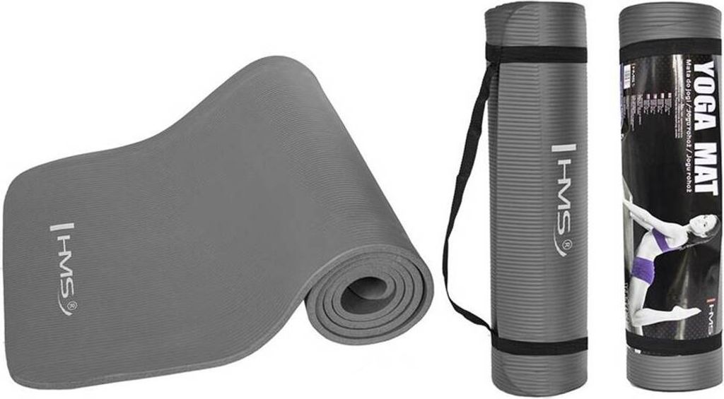 Yoga mat HMS YM03, grijs Productafbeelding 
