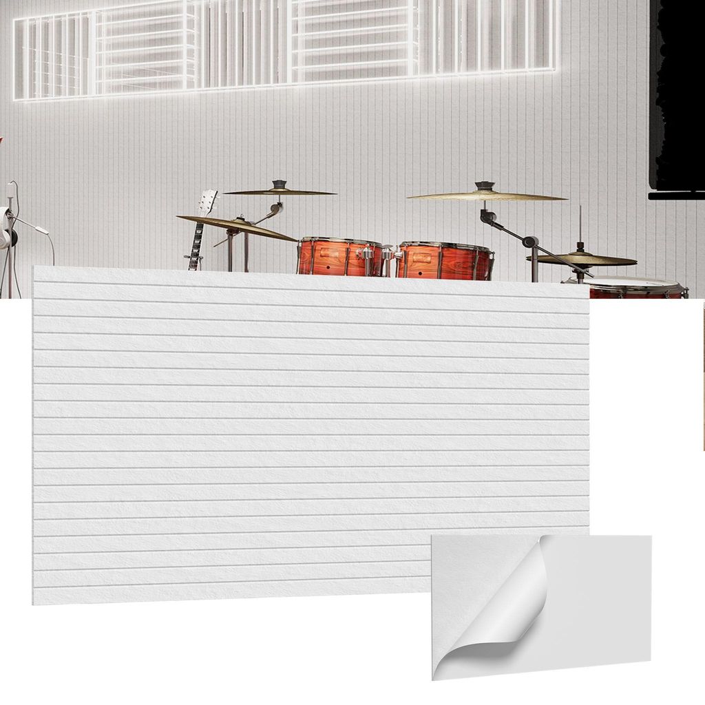 XINZI Obdĺžnikové akustické panely 120x60 cm, biele - Obrázok produktu 