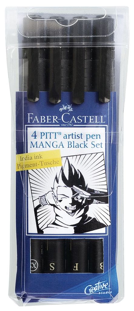 Faber-Castell 167132 Fineliner Schwarz 4 Stück(e) Produktbild 