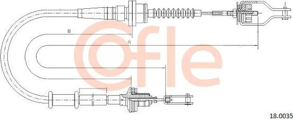Câble d'embrayage COFLE 18.0035 haute résistance pour Almera N15/16