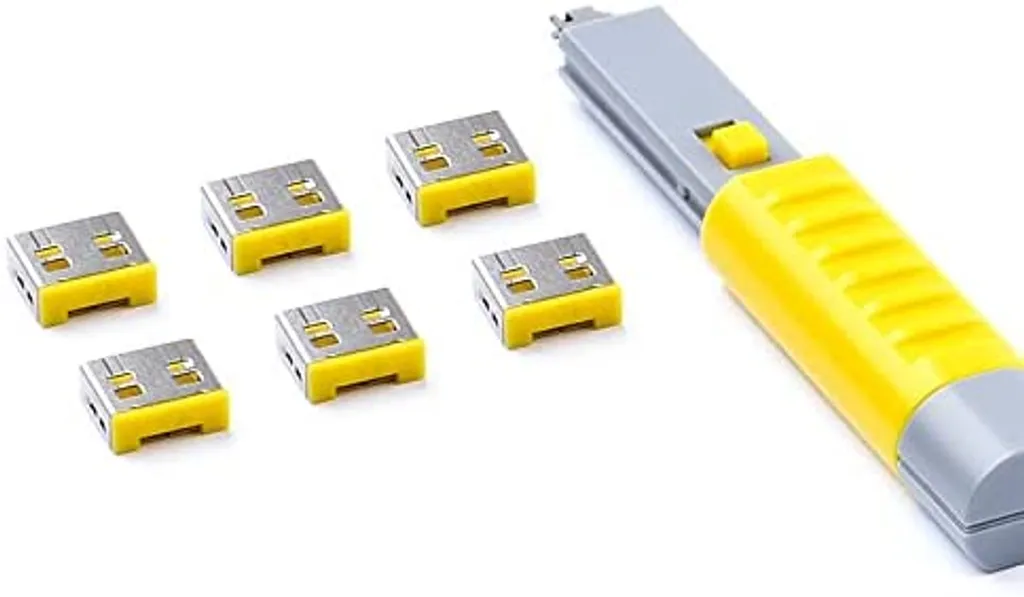 Protection de Port USB-A SmartKeeper Basic Jaune - Lot de 100 Unités