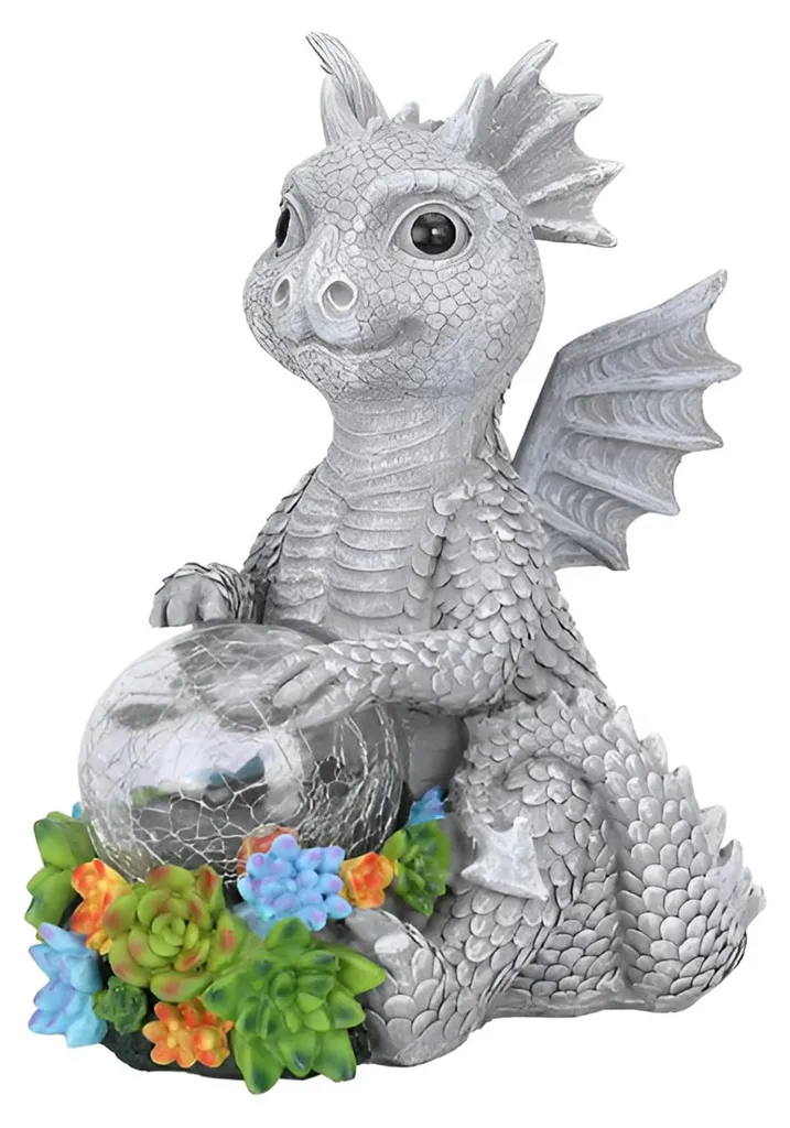 Statue Dragon Solaire Anti-UV : Finissez-en avec les Décors qui Ternissent