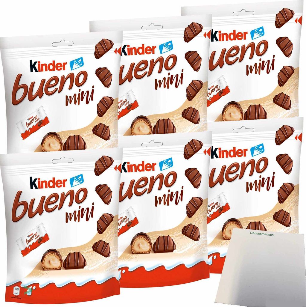 Ferrero Kinder Bueno Mini 6er Pack (6x108g Beutel) + usy Produktbild 