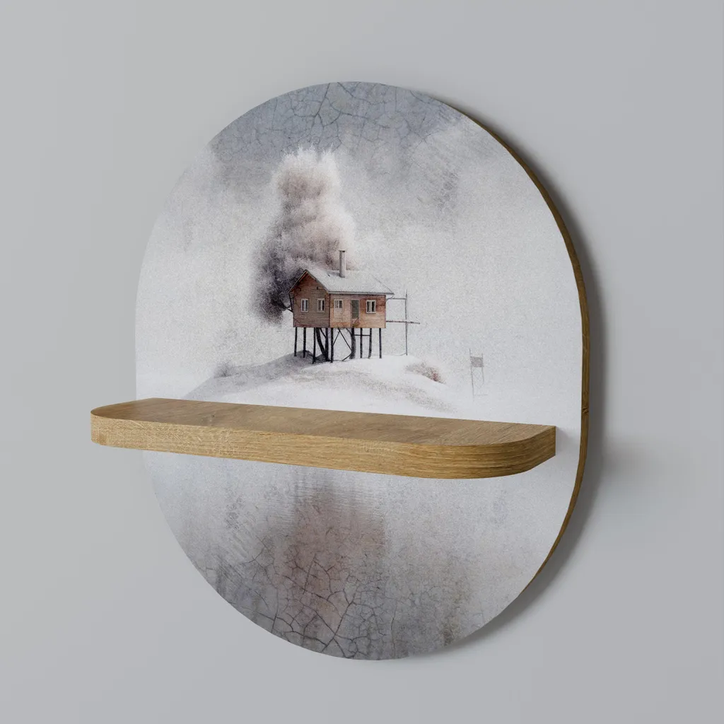Étagère ovale design sans perçage visible pour petits espaces