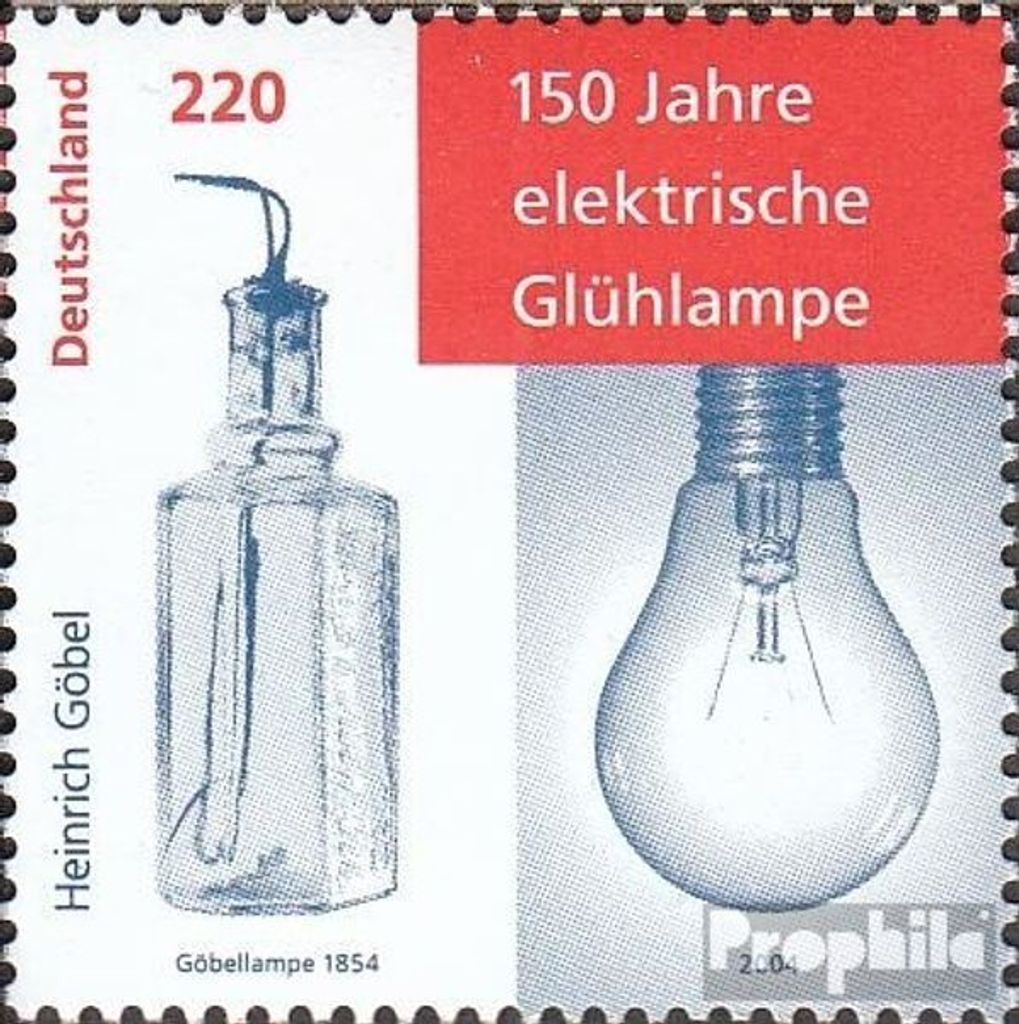 Briefmarken BRD (BR.Deutschland) 2004 Mi 2395 (kompl.Ausg.) gestempelt Glühlampe
