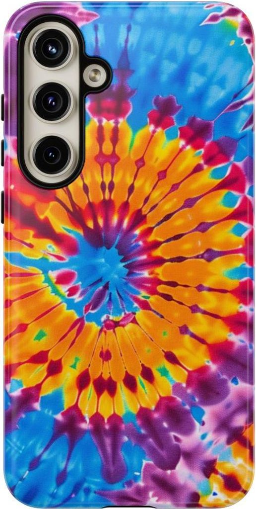 Buntes Batik-Spiraldesign – Hülle Kompatibel mit Samsung Galaxy S24 Plus