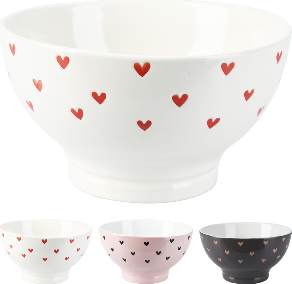 Bol en céramique avec motif de cœur 450ml, compatible Image du produit 