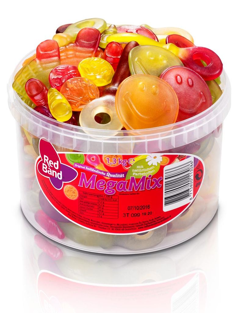 Red Band Mega Mix avec les variétés de gommes aux fruits Image du produit 