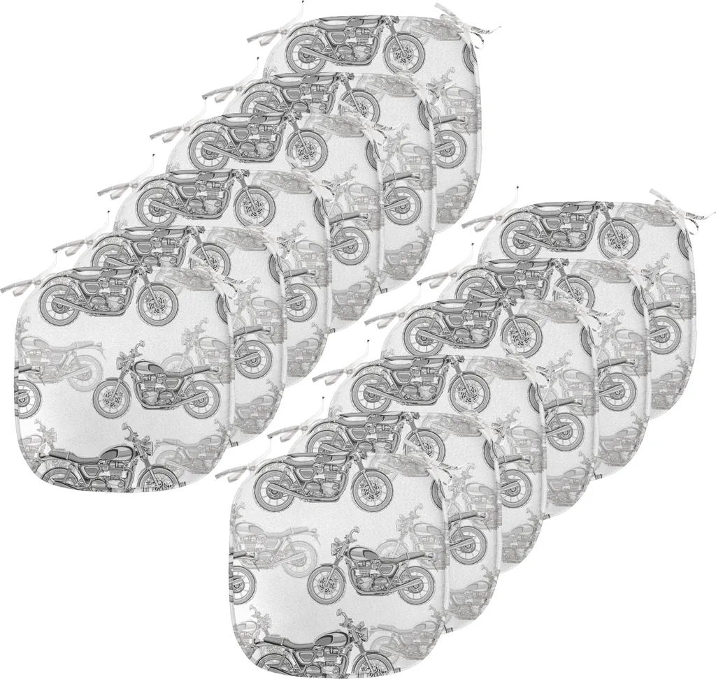 Coussin de Chaise Imperméable avec Attaches pour Cuisine - 12 Pcs