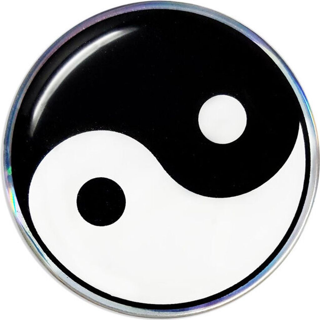 Sticker 3D Yin-Yang HQ, Durchmesser 48 mm