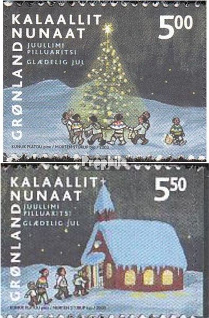 Briefmarken Dänemark - Grönland 2003 Mi 405-406 (kompl.Ausg.) selbstklebende Ausgabe postfrisch Weihnachten