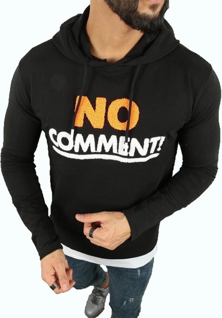 Herren Pullover Kapuzenpullover "No Comment" Pulli Produktbild 