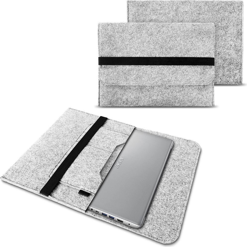 Schutzhülle Acer Chromebook 14 Laptop Tasche Hülle Filz Sleeve Notebook CoverFarben:Hell Grau