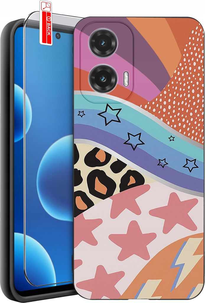 Hülle für Motorola Moto G45 5G | Designs | Mattes Silikonetui + 9H-Glas
