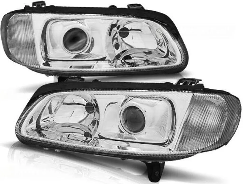 Phares avant en verre clair pour Opel Omega B 1994-1999 look chrome