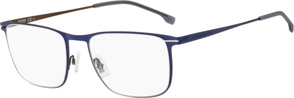 Occhiali BOSS 1246CNI Uomo: Montatura Metallo Blu e Bronzo Originale