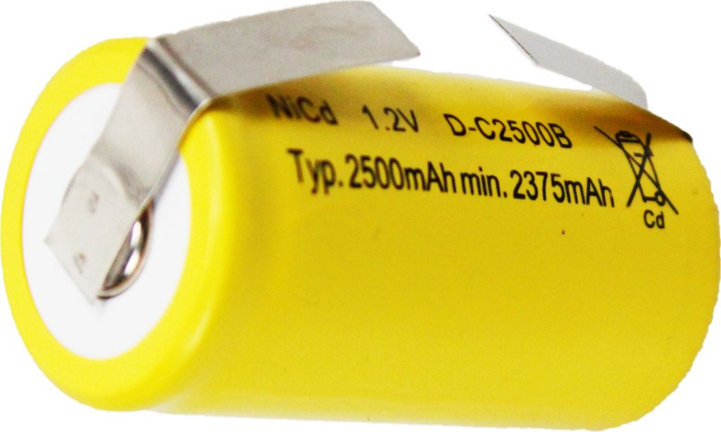 Mexcel Akku C 1,2V / 2500mAh NiCd D-C2500B mit Lötfahne U