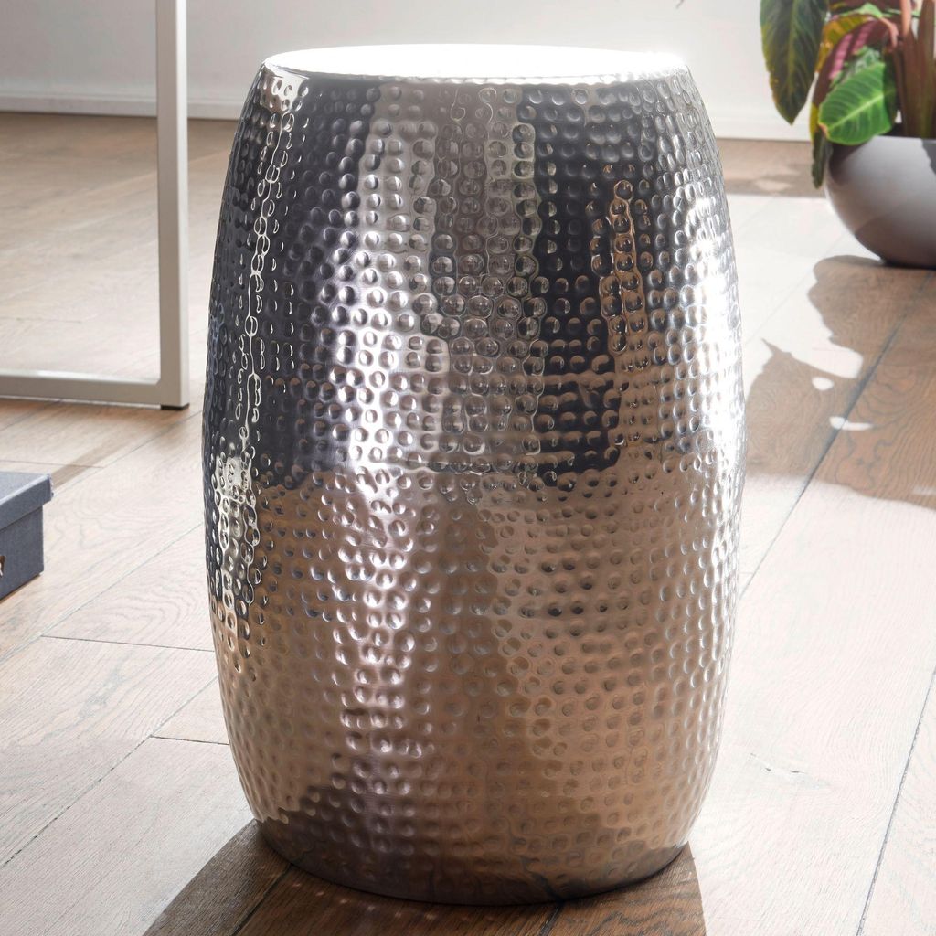 Table d'appoint PEDRO 30x49,5x30cm aluminium argent Table Image du produit 