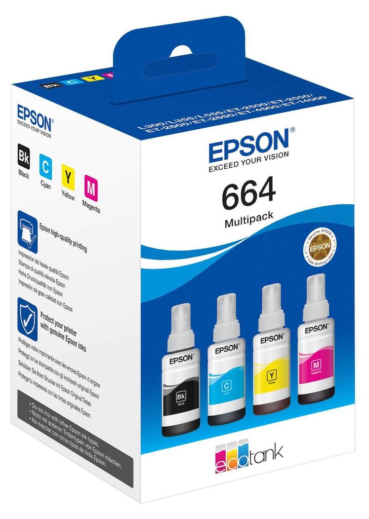 Viacfarebné balenie Epson 664 EcoTank Obrázok produktu 