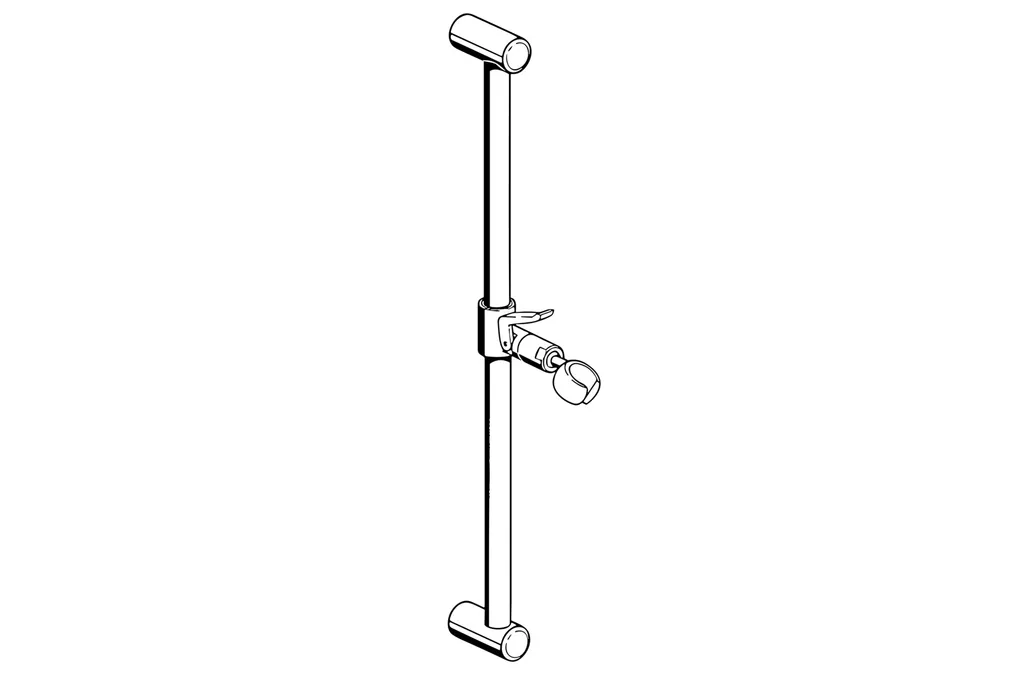 Barre de douche HANSA 915 mm chromée avec support mural réglable - 4
