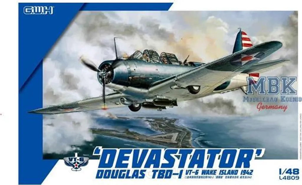 Maquette Avion Douglas TBD-1 Devastator VT-6 1942 GWH Lion Roar 1:48 8614809