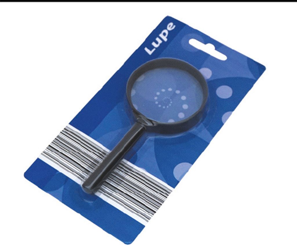 Lupa, zvětšovací sklo, plast, 135x65mm, barva černá Obrázek produktu 1