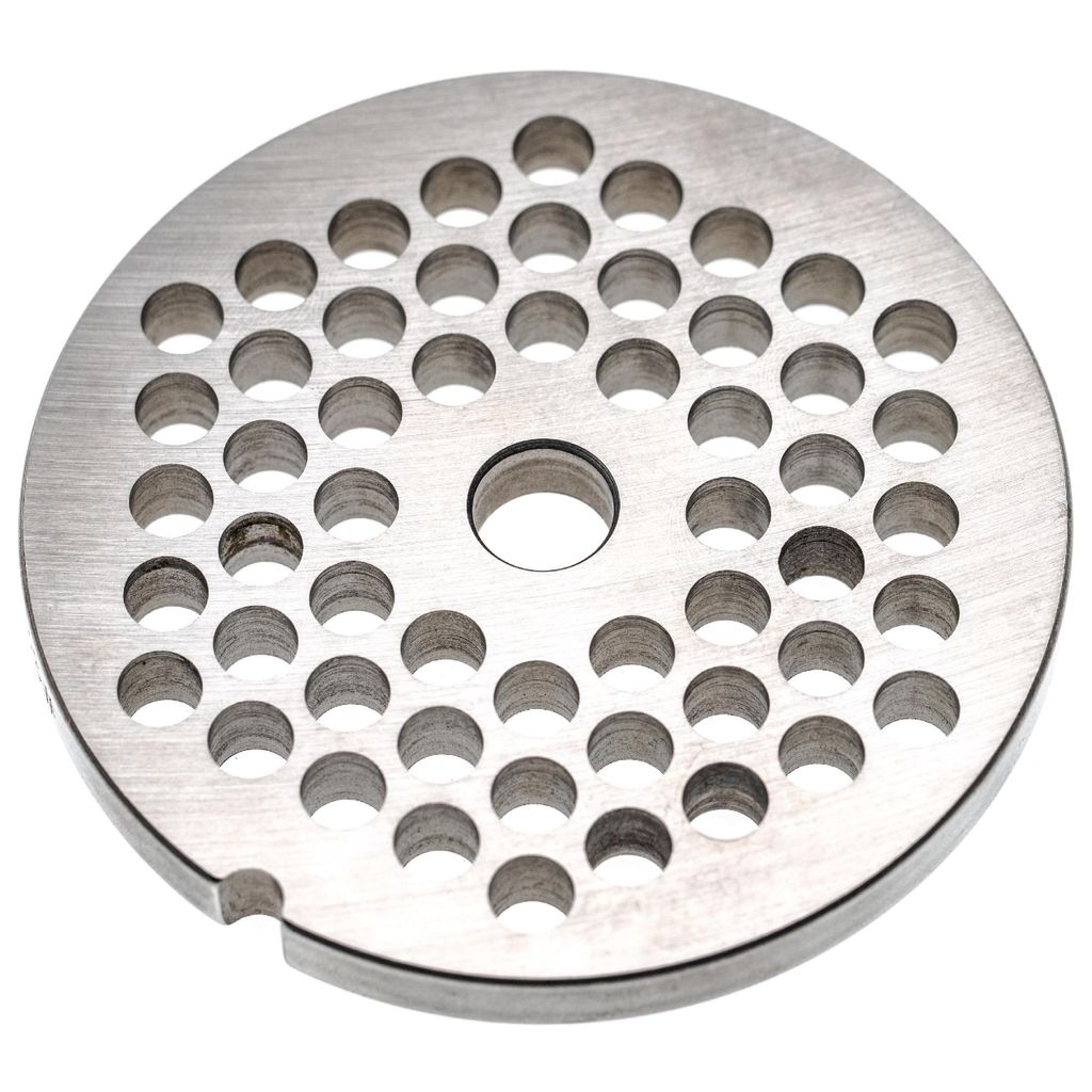 vhbw Lochscheibe Gr. 32 kompatibel mit ADE Fleischwolf - Lochdurchmesser 8mm, 13,4mm Bohrung, Edelstahl