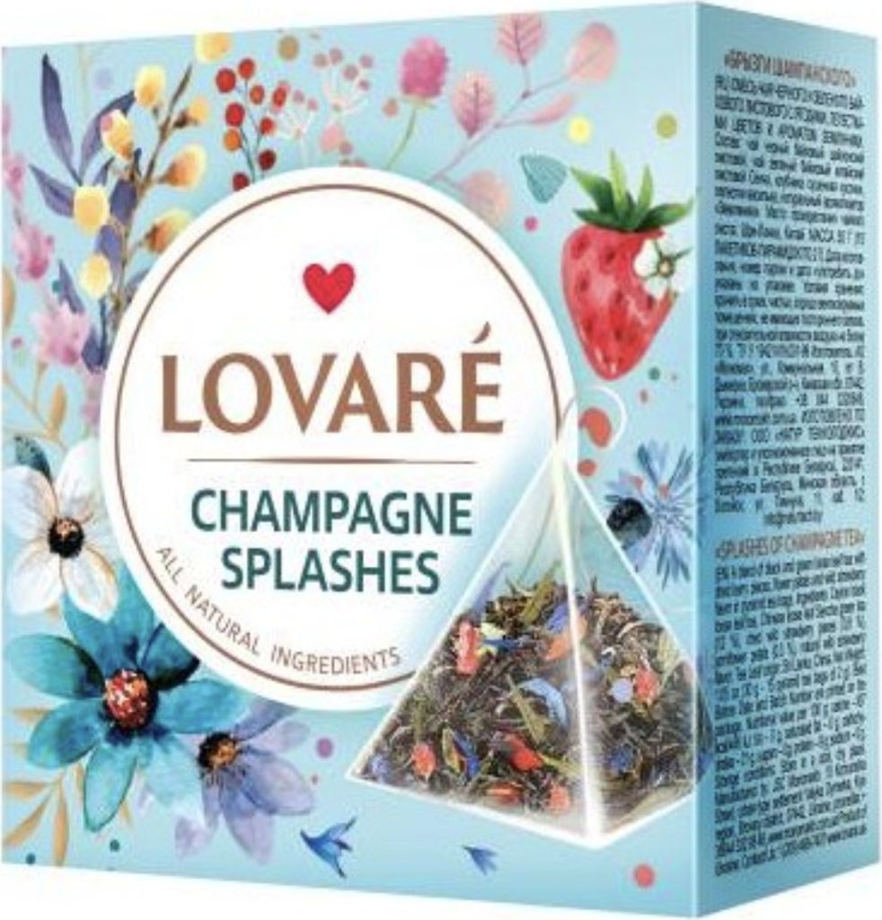 Lovare čaj "Champagne splashes" černý čaj 30g Obrázek produktu 