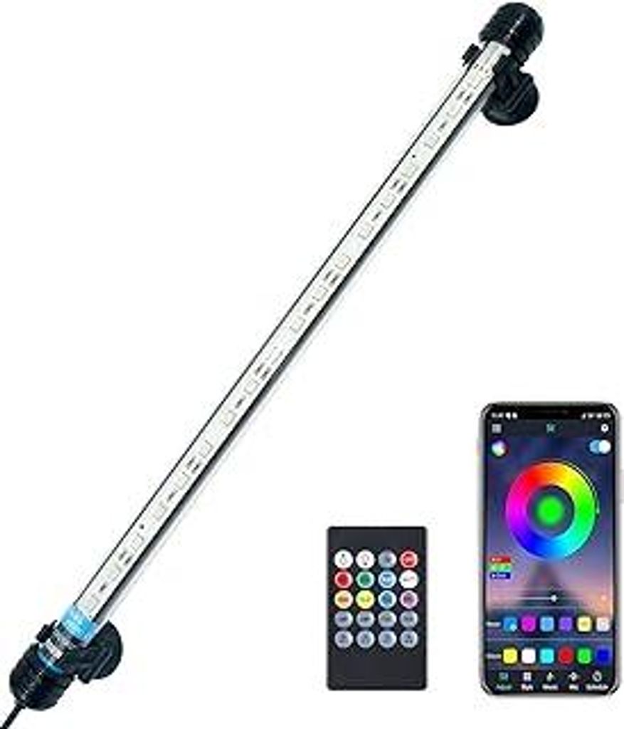 VARMHUS LED Aquarium Beleuchtung,Aquarium Licht mit APP Steuerung Fernbedienung,Aquarium LED Lampe RGB Farbwechsel zum Beleuchten von Aquarienpflan...