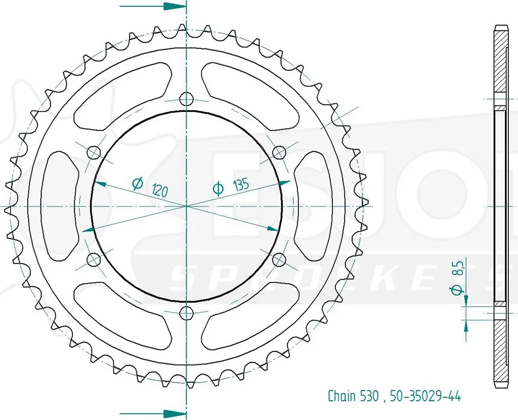 Couronne 45 Dents Pas 530 Acier : Finissez-en avec l'Usure de Chaine 12507