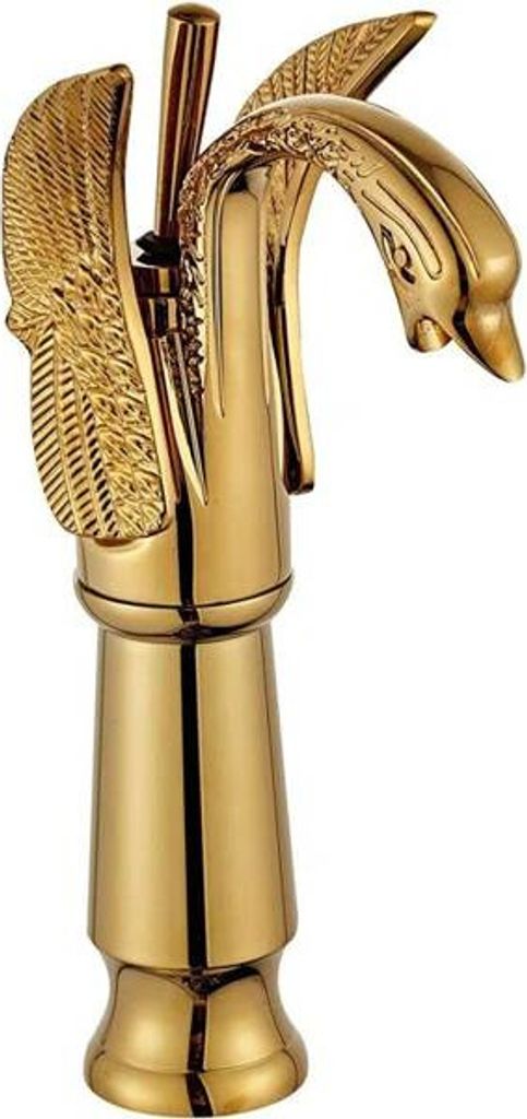 Silla | Wasserhahn Bad - Gold - Retro - Spültischarmatur - 28,5 cm Höhe - Einhebelmischer
