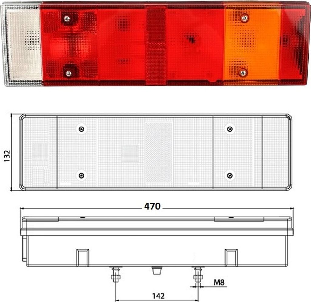 Bremsleuchte hinten rechts Iveco Eurocargo EuroTech Stralis Produktbild 