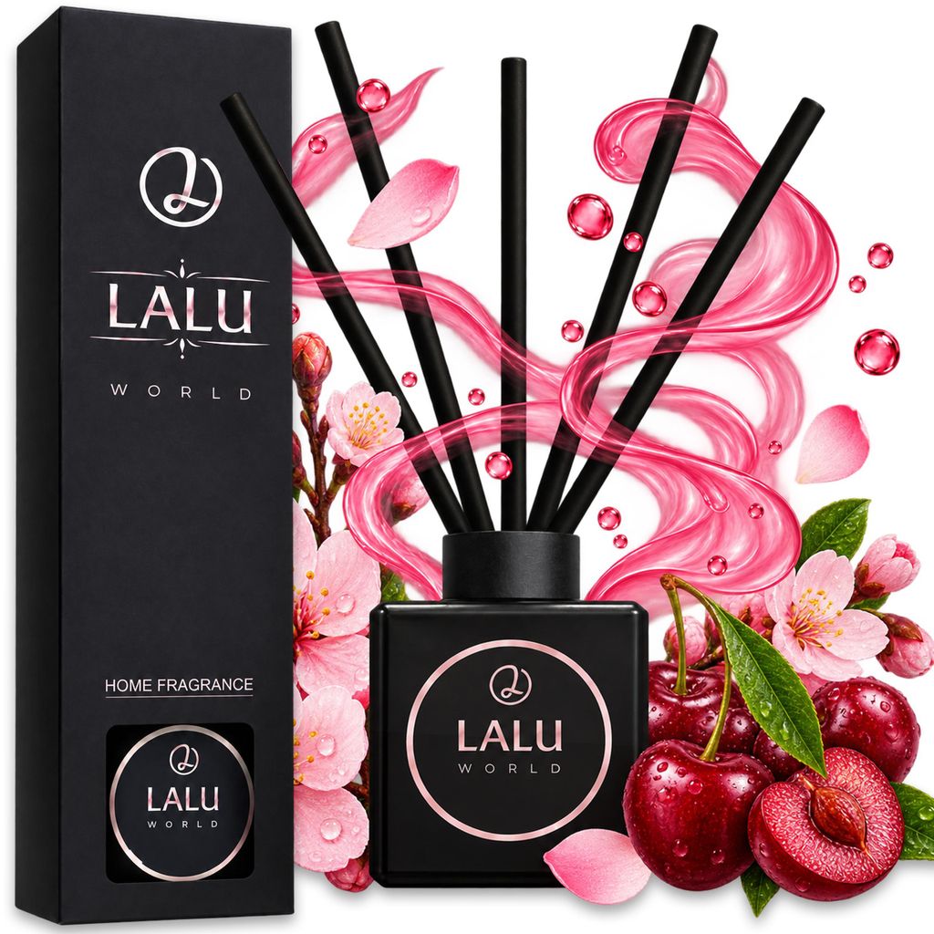 LALU World Duftdiffuser Japanese Cherry 110ml Duftstäbchen Produktbild 