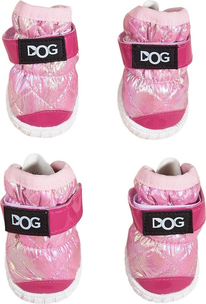 4 Stück Haustierschuhe, rutschfest, wasserdicht, mit Klebeband befestigt, verdickt, warm, winddicht, Pfotenschutzschuhe für Hunde