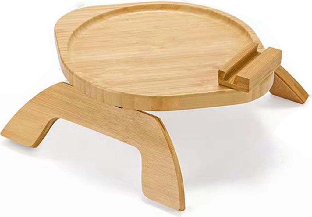 Holz-Sofa-Tablett, Handy-Ständer, hölzerne Obstteller, hölzerne Handwerk Zubehör, Home Decor Display