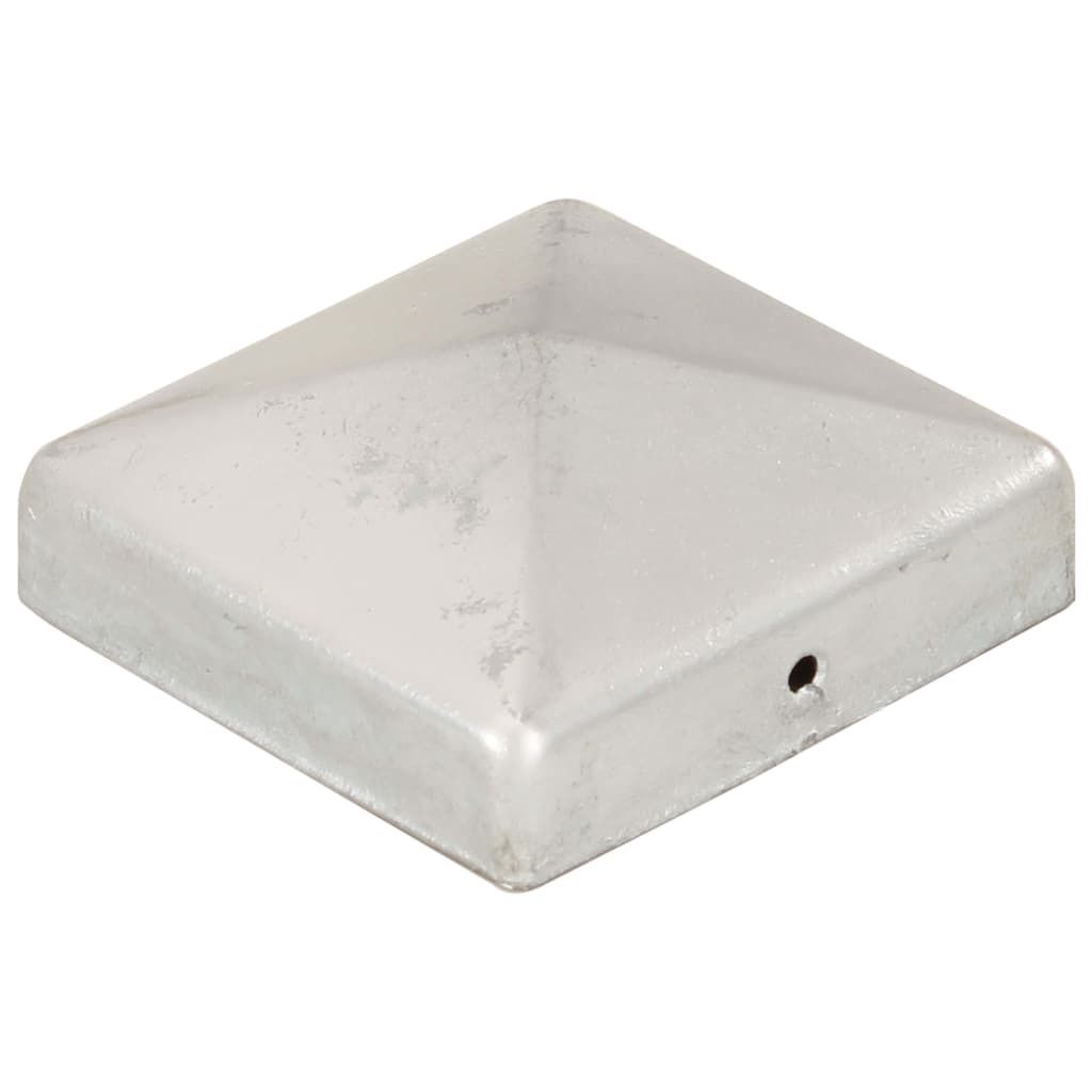 vidaXL Capuchons de poteau 6 pcs. Pyramide Métal galvanisé Image du produit 