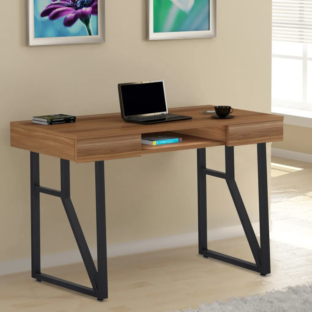 Pieds de Table en Métal Noir - Structure Stable avec Patins Ajustables