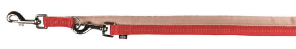 Softline Elegance V-Leine, M–L: 2,00 m/20 mm, rot/beige