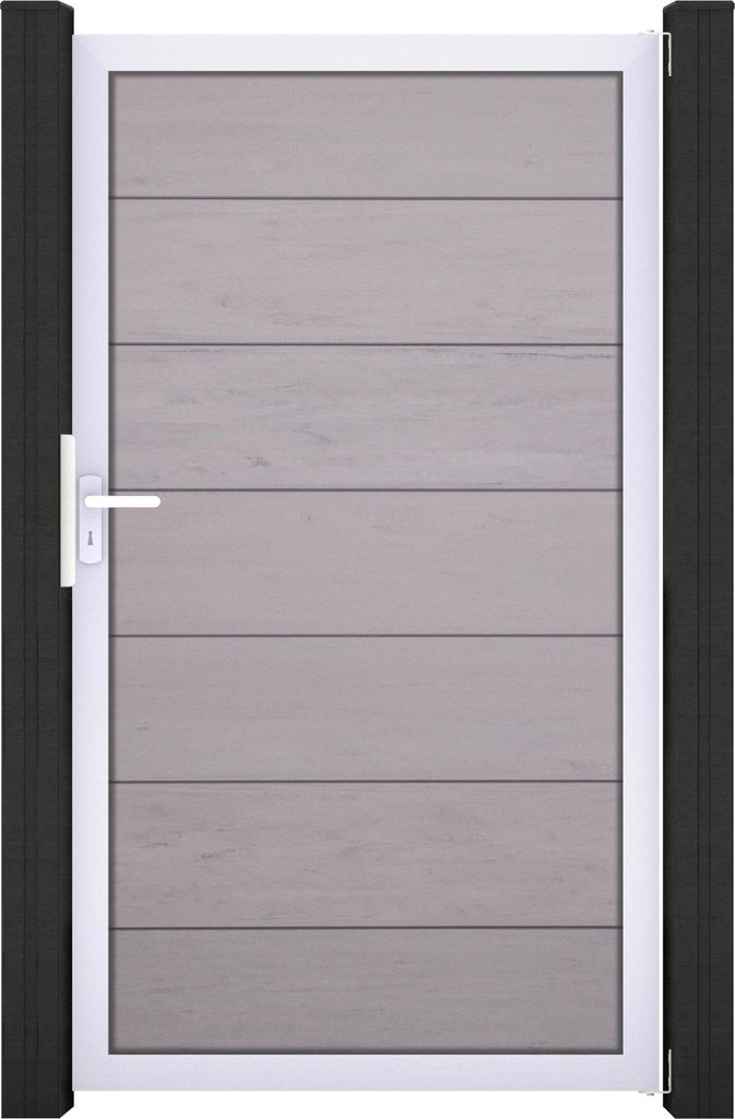 GroJa Solid Grande Tor Sondermaß max. 150x180cm Aluminiumrahmen Bi-Color Weiß