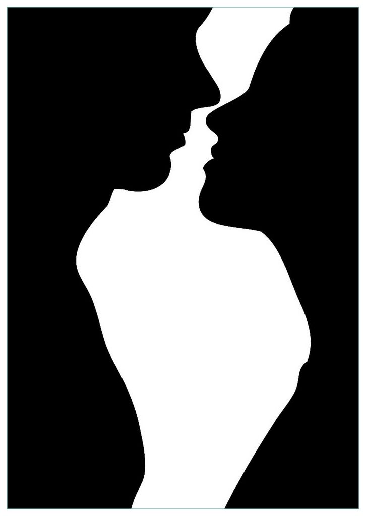 Wallario Premium Glasbild, freischwebende Optik, kräftige Farben, Größe 100 x 70 cm Motiv Mann und Frau