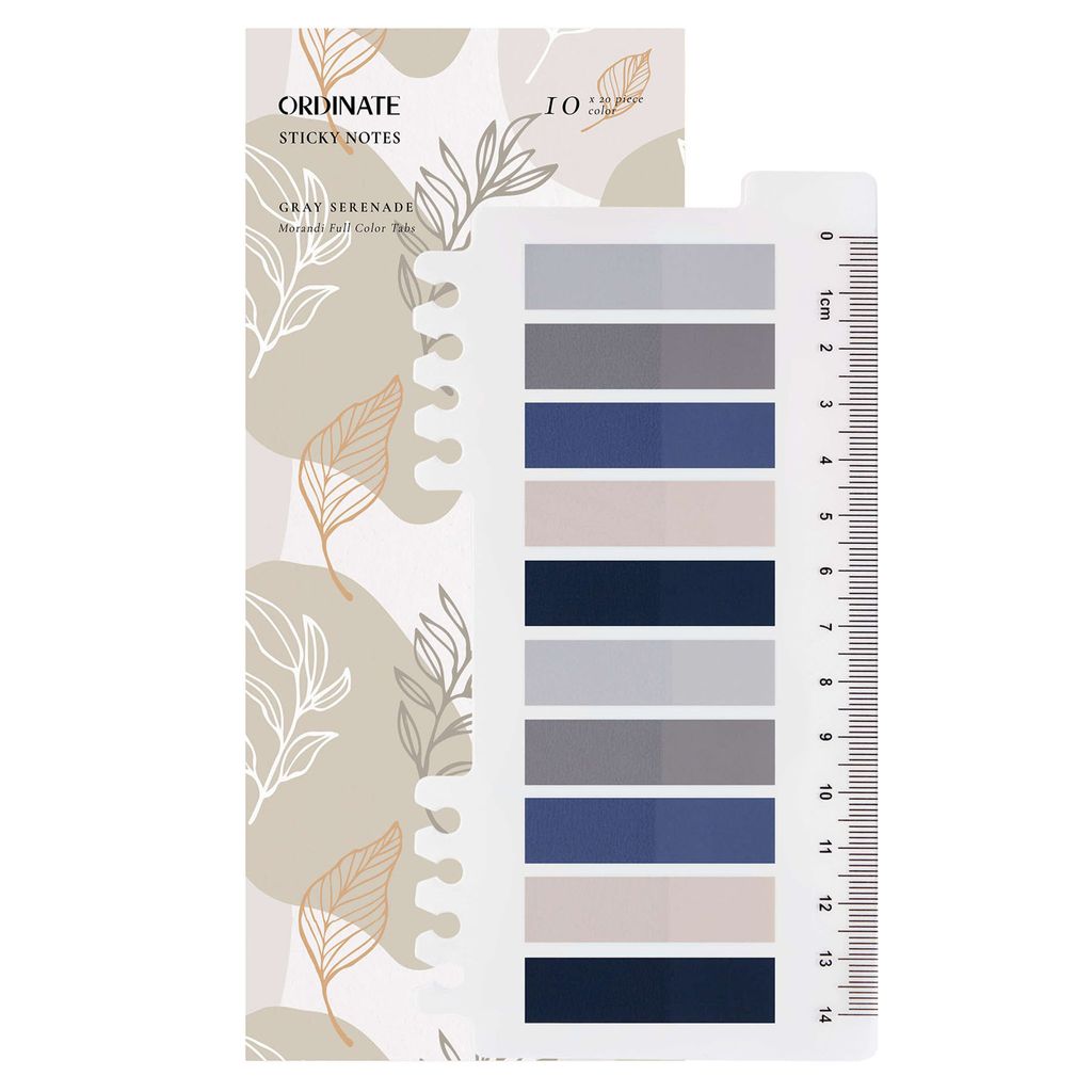 Ordinate-Gray Serenade Transparente Haftnotizen, Haftstreifen Plastik, Haftmarker | Page Marker | Klebezettel set | planner | sticky notes | Book Tabs