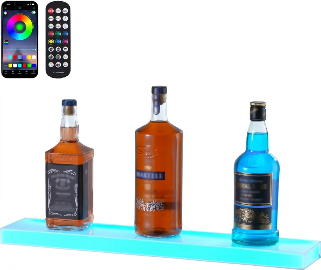 Portabottiglie di Design LED 600mm | L'Eccellenza in Parete