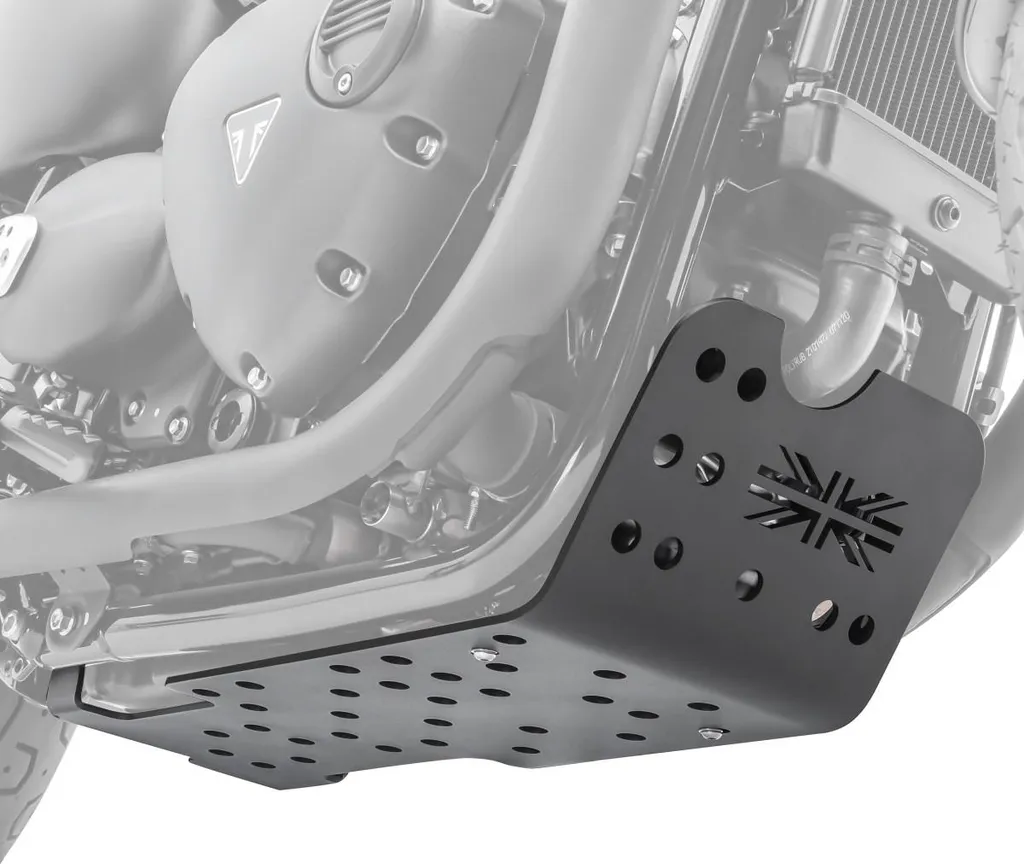 Protection Moteur Aluminium Noir pour Triumph Bonneville T120 16-25