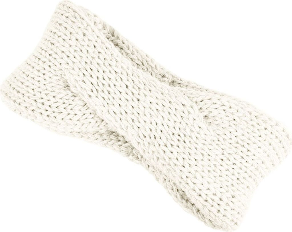 Damen Stirnband Strick Winter Knoten Ohrenschutz Knite Headband Neverless creme unisize
