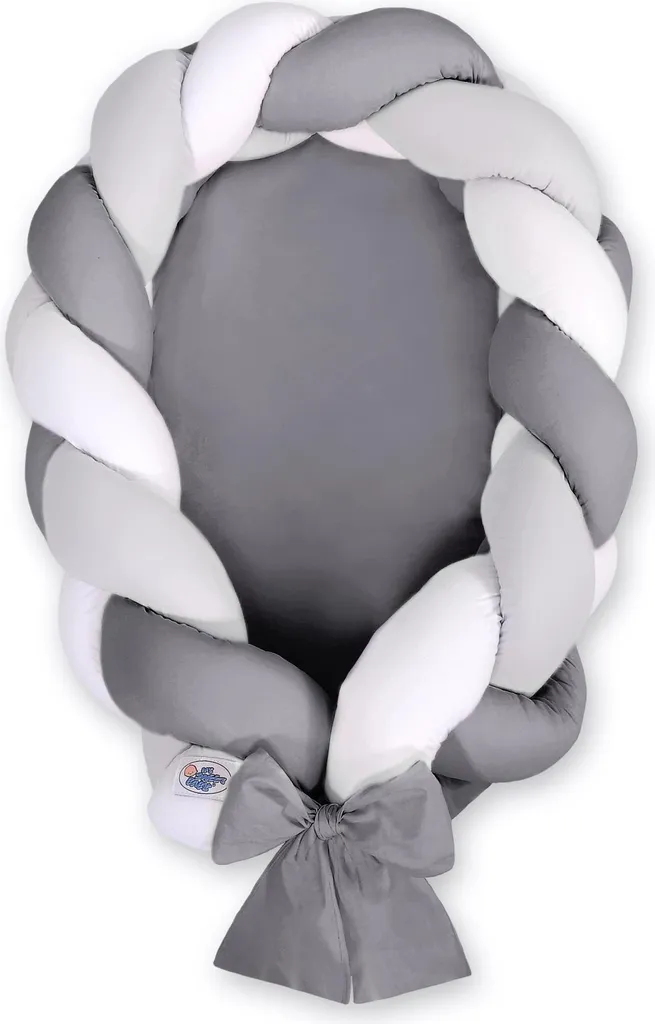 Lit bébé tressé anti-choc 2 en 1 avec matelas et protection imperméable