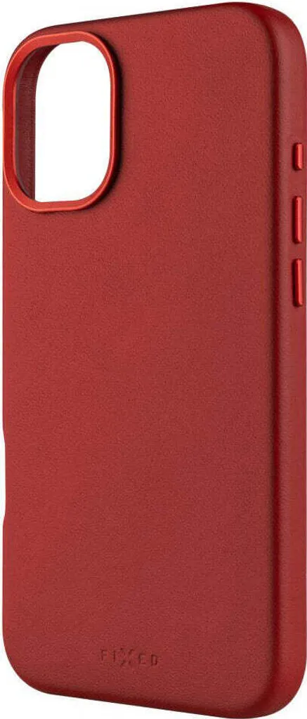 Coque MagSafe iPhone 16 Plus cuir rouge Fixed MagLeather usage quotidien
