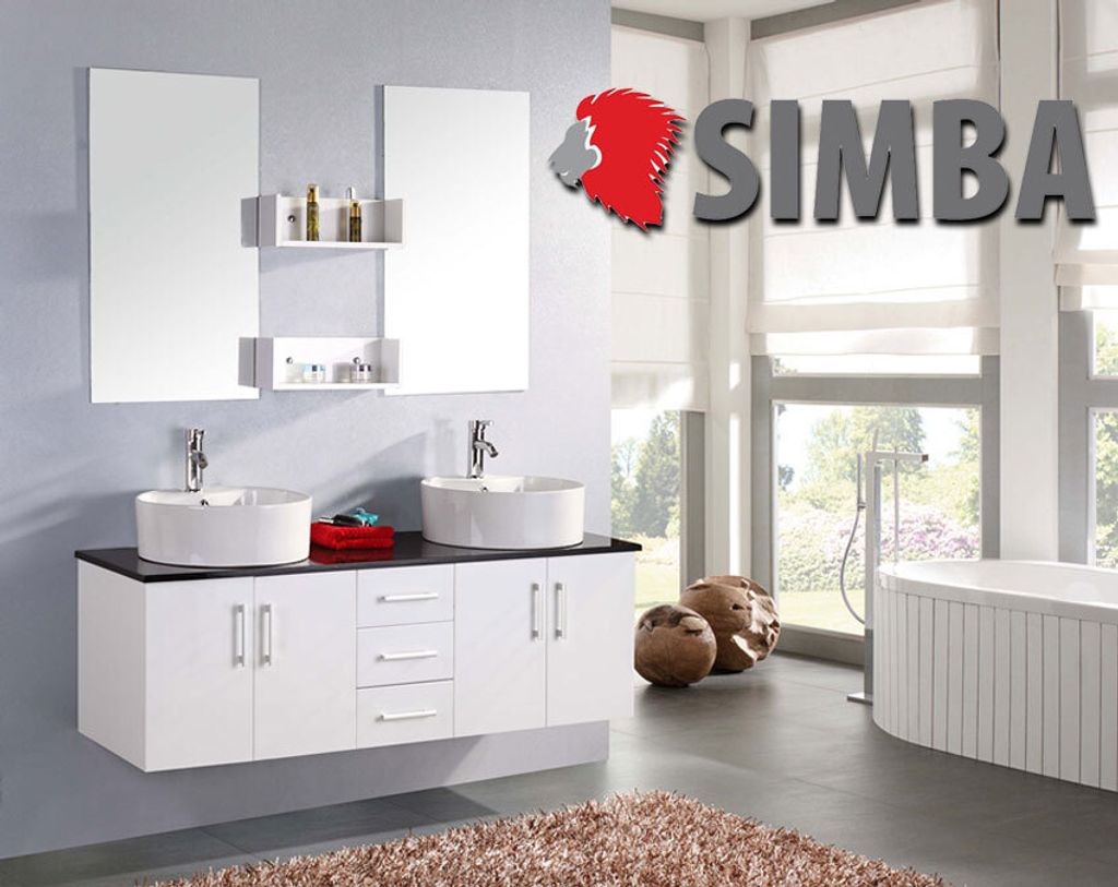 Badmöbel Badezimmermöbel Badezimmer Waschbecken Waschtisch Schrank 150 cm Lioneinschließlich Hähne Badmöbel Badezimmer Möbel Set neu