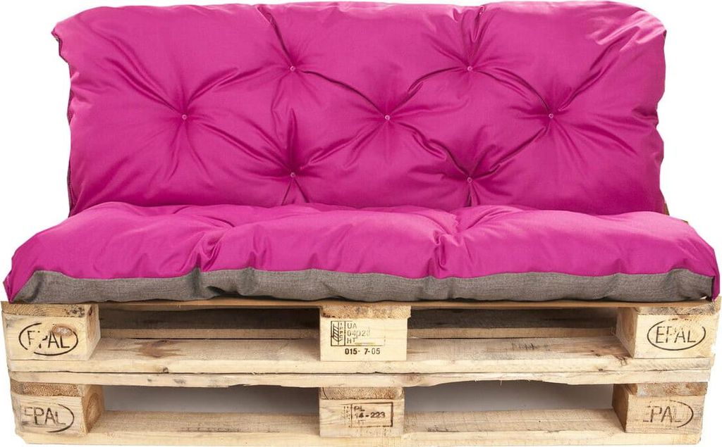 Palettenkissen set 120x50x50cm, Palettenkissen Rosa, Gartenkissen, Satz Kissen für Gartenmöbel, palettenkissen outdoor, europaletten sitzkissen