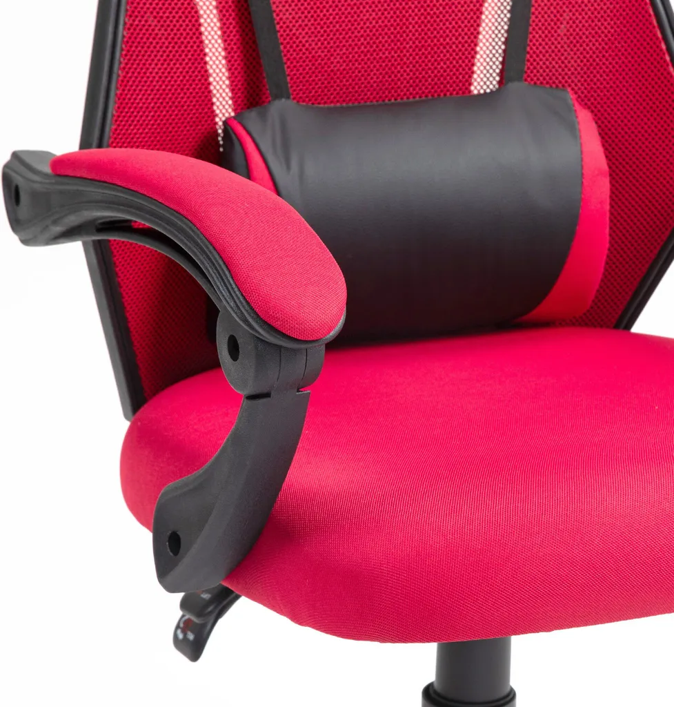 Siège Gaming Rouge Aga pour Setup PC, Dossier Réglable et Ergonomique - 4